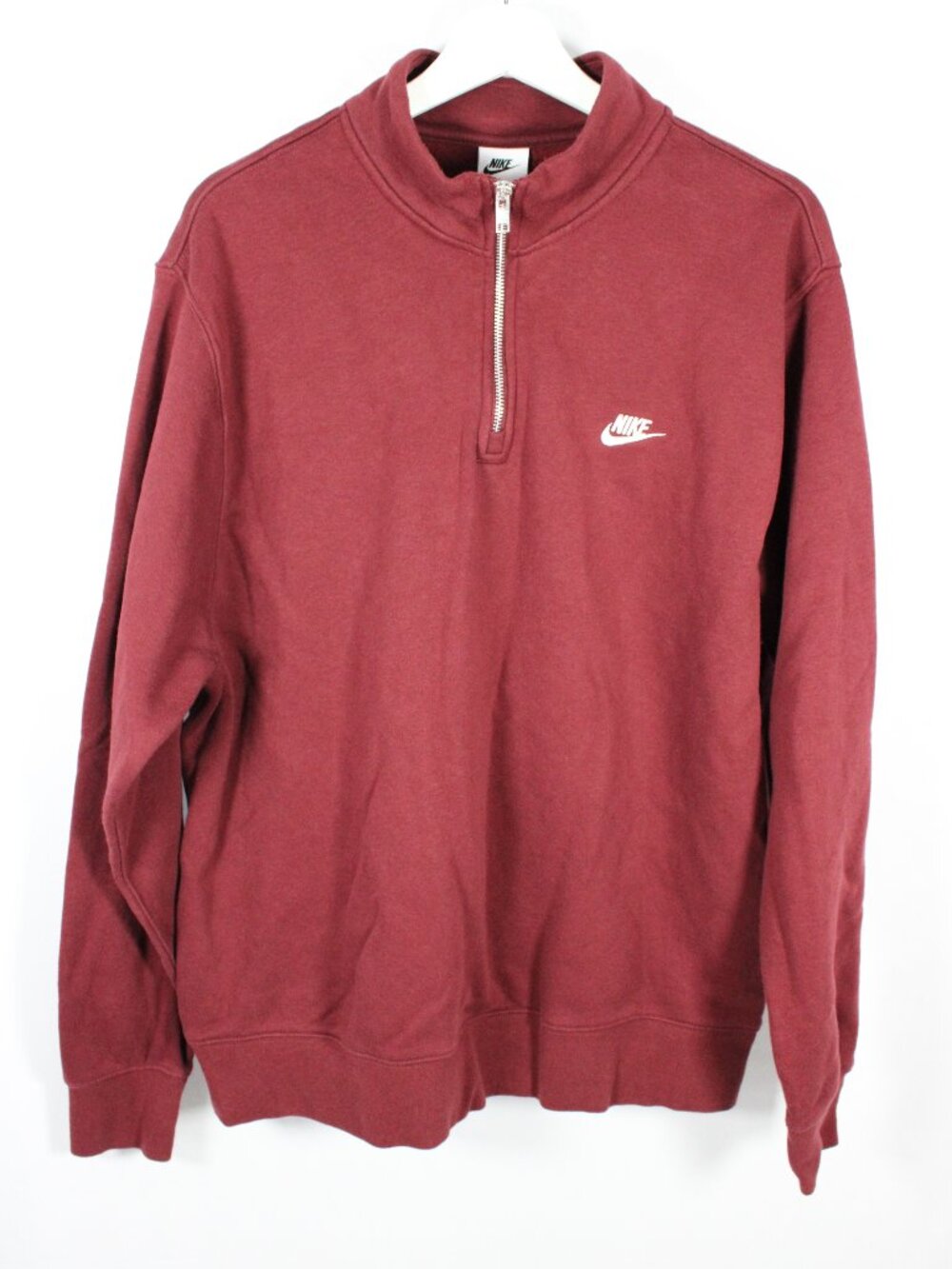 Nike 1/4 Zip Pullover Sweatshirt Sz XL Activewear Long Sleeve Dark Red Burgundy